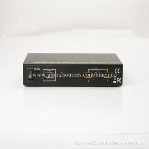 1*2 HDMI Splitter with Full 3D and 4*2K (340MHz), Supports 1,080P Highest Video Resolution